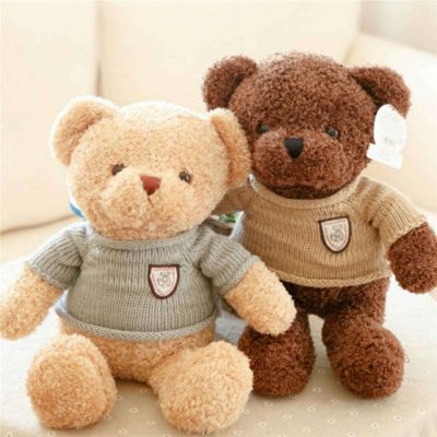 Baseball Little Brown Teddy Bear With Clothes (1)