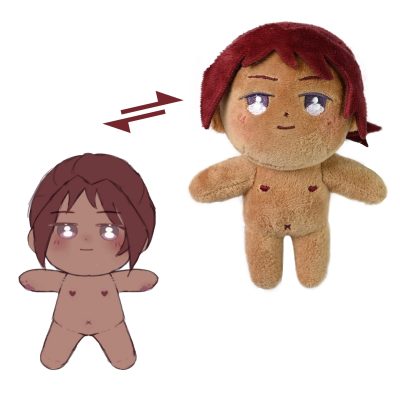 Dark Skin Color Plush Stuffed Black Doll (3)