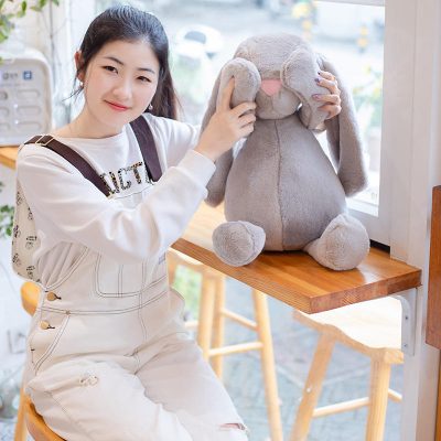 Long Ear Color Bunny Plush Doll (1)