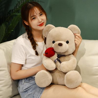 Lovely Soft Cute Bear Dolls With Heart (4)