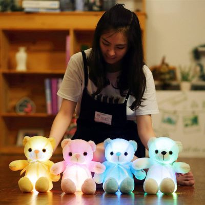 Luminous Ribbon Soft Stuffed Cute Teddy Bear (1)