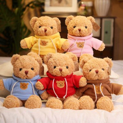 Mini Small Teddy Bear Plush Toy With Clothes (2)