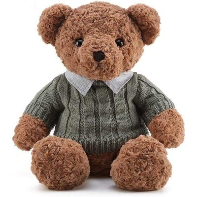 Soft Cute Sweater Brown Teddy Bear (8)